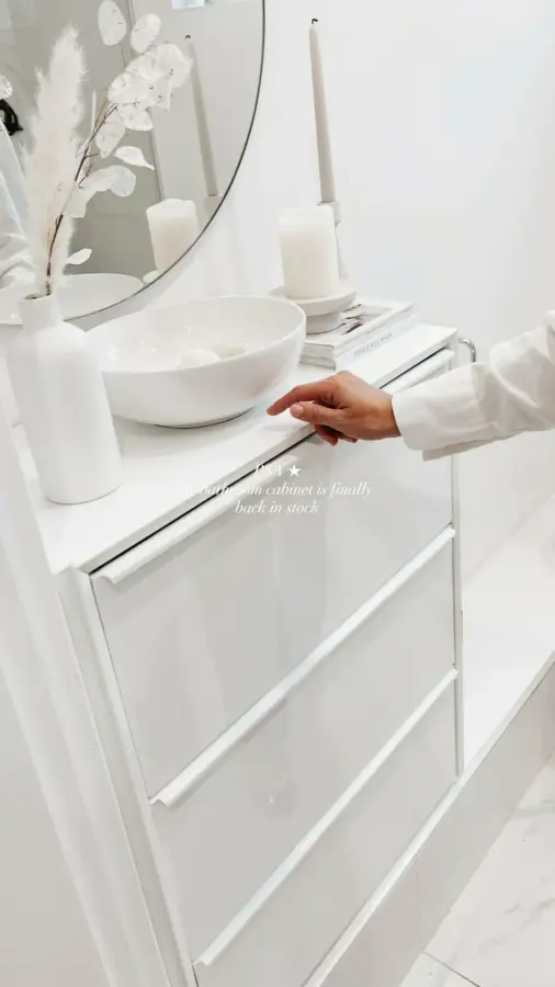 Shoe Cabinet for Bathroom Storage | Aesthetic Small Bathroom Decor Ideas on a Budget