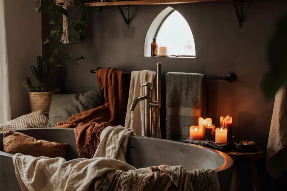 Boho Bathroom Decor Ideas | Earthy Textures & Greenery | Small Bathroom Transformation