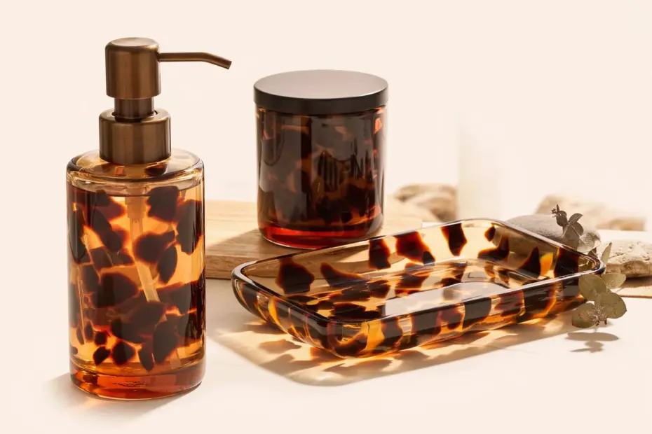 Colored Glass Tortoise Soap Pump from Target | Aesthetic Bathroom Decor on a Budget