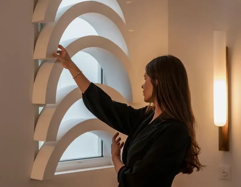 Small Bathroom Decor Ideas on a Budget: DIY Arch Window Treatment