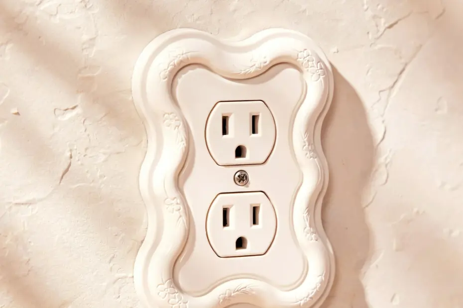 Wavy Electrical Outlet Cover | Dopamine Decor for Maximalist Bathrooms | Fun Dorm Room Accessory