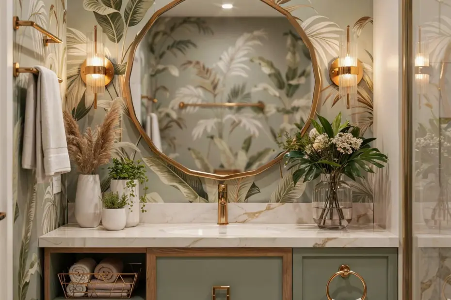28 Green Bathroom Designs | Modern Vintage Blend | Glamorous Bathroom Decor