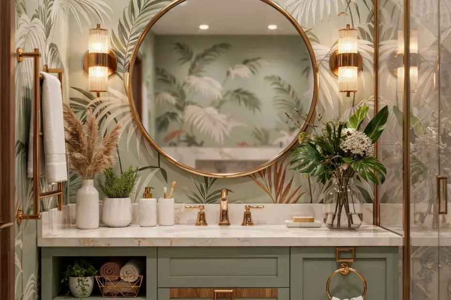 Green Bathroom Designs: How to Mix Modern & Vintage